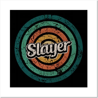 Slayer // Retro Circle Crack Vintage Posters and Art